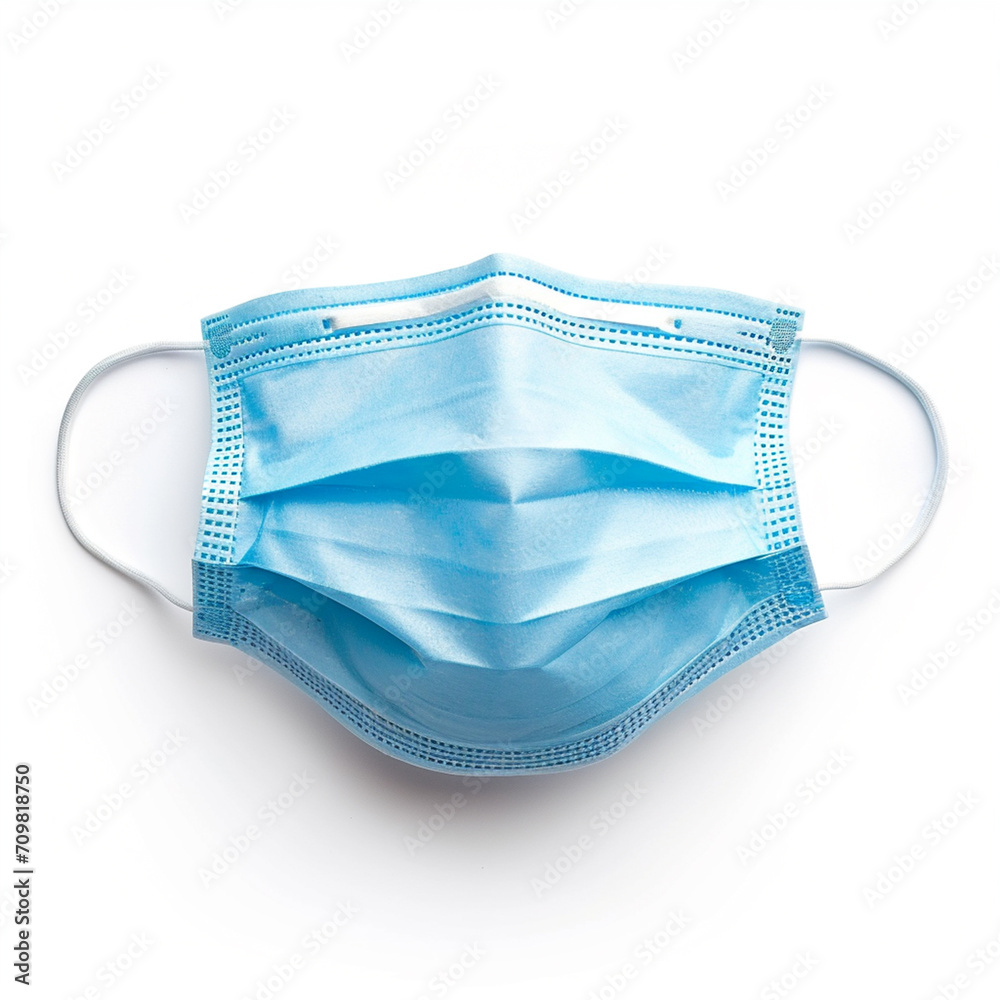 Medical protective mask on white background, ai technology Medical protective mask on white background, ai technology