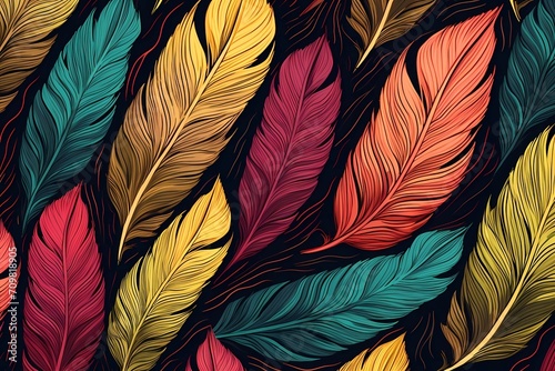 bird feathers background pattern  banner  wings background picture  seamless background