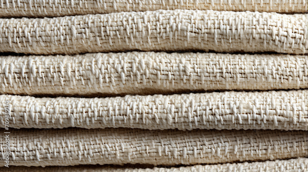 Cream coloured coarse thick woven fabric Cream coloured coarse thick woven fabric