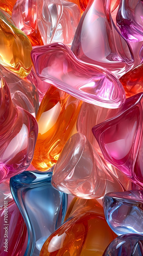 Abstract colored background of colored crystals