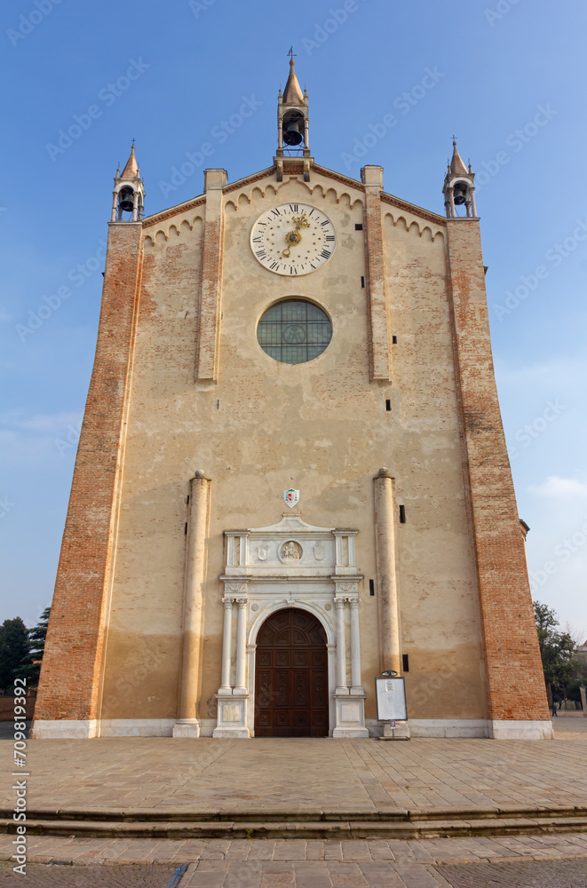 Facade of the Duomo of Montagnana, Italy
