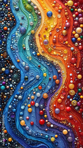 Abstract colored background of colored balls