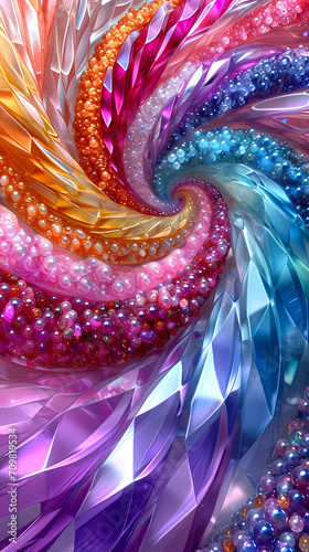 Abstract colored background of colored crystals