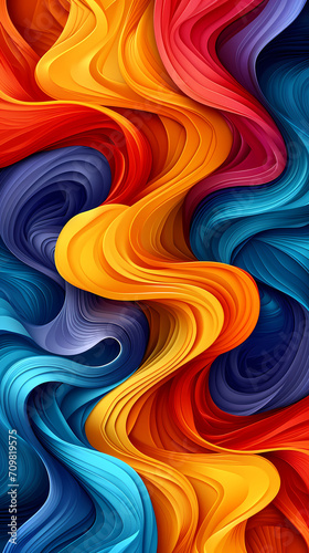Abstract colorful background with curved lines