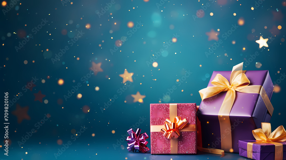 Gift box background with copy space for Christmas gifts, holidays or birthdays Gift box background with copy space for Christmas gifts, holidays or birthdays