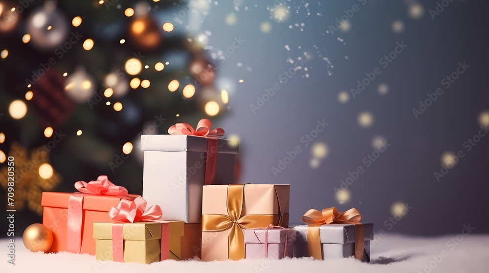 Gift box background with copy space for Christmas gifts, holidays or birthdays Gift box background with copy space for Christmas gifts, holidays or birthdays