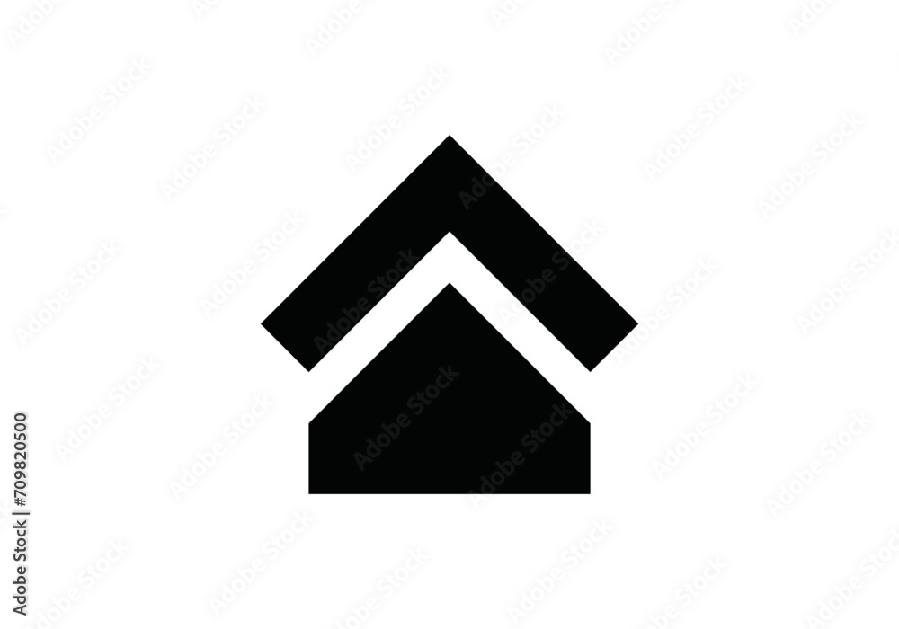 Fototapeta premium building home icon vector logo illustration on white background