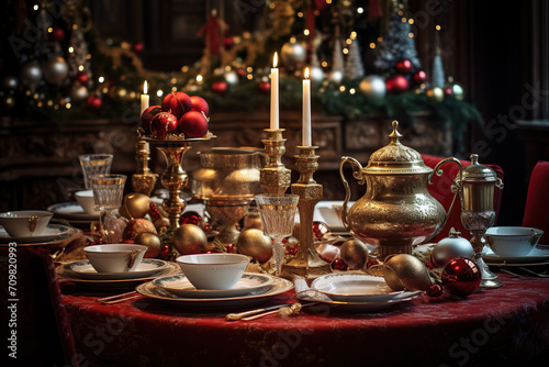 beautiful Christmas diner table