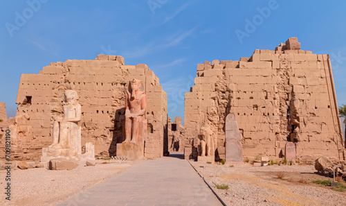 Ancient Temple of Karnak in Luxor - Ruined Thebes Egypt
