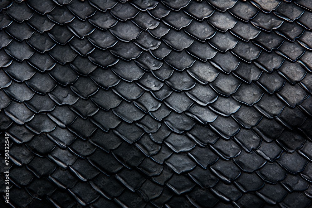 illustration of black colored snake skin texture background. Created with Generative AI illustration of black colored snake skin texture background. Created with Generative AI