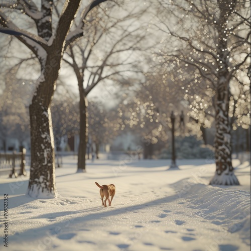 dog in snow © PuiZera