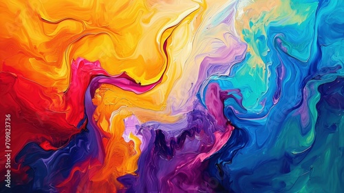Vibrant Flow. An Exploration of Colorful and Creative Fluid Lines, Capturing Dynamic Energy and Artistic Expression.