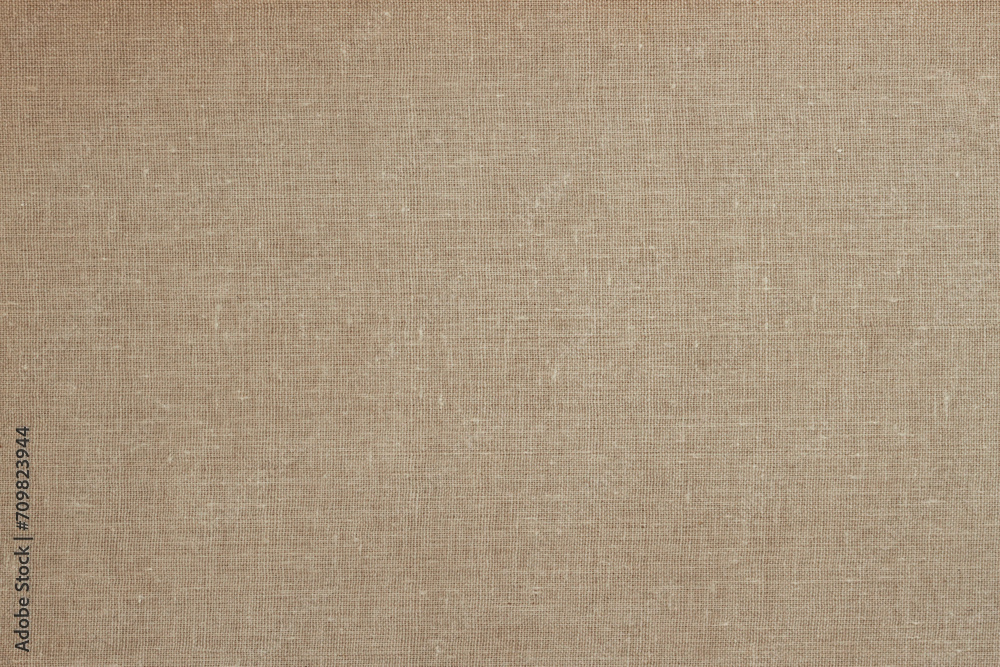 Fototapeta premium Cream canvas texture. Natural backdrop, copy space