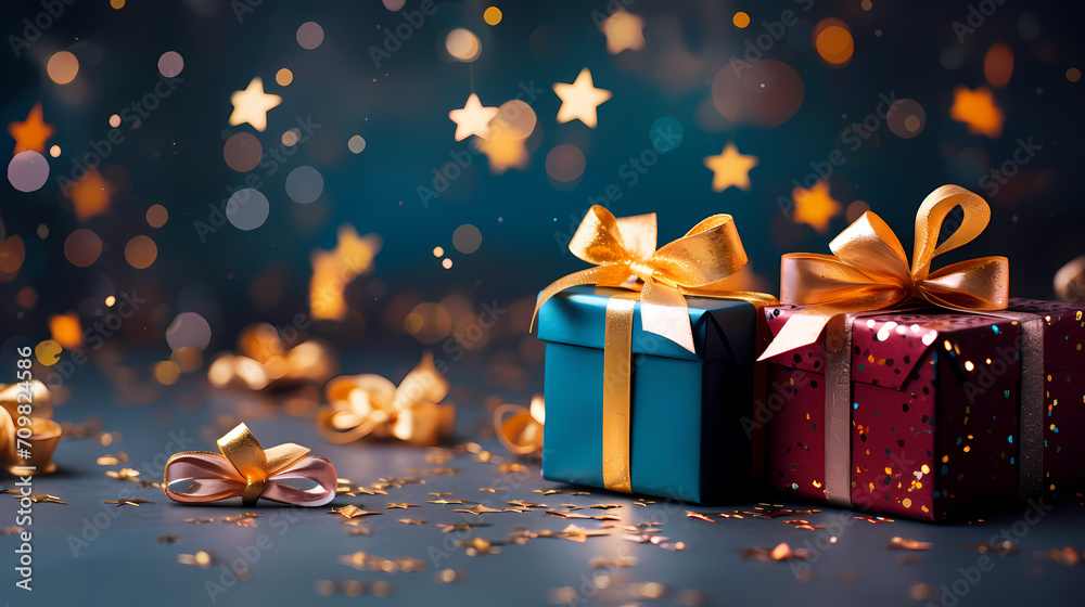 Gift box background with copy space for Christmas gifts, holidays or birthdays Gift box background with copy space for Christmas gifts, holidays or birthdays