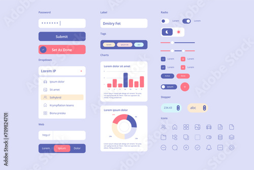 Light Mode UI Components and Elements 