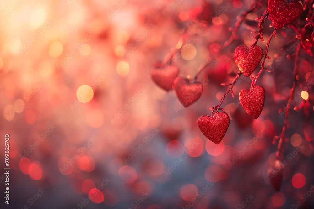 Blurred hearts, Valentine's day background Blurred hearts, Valentine's day background