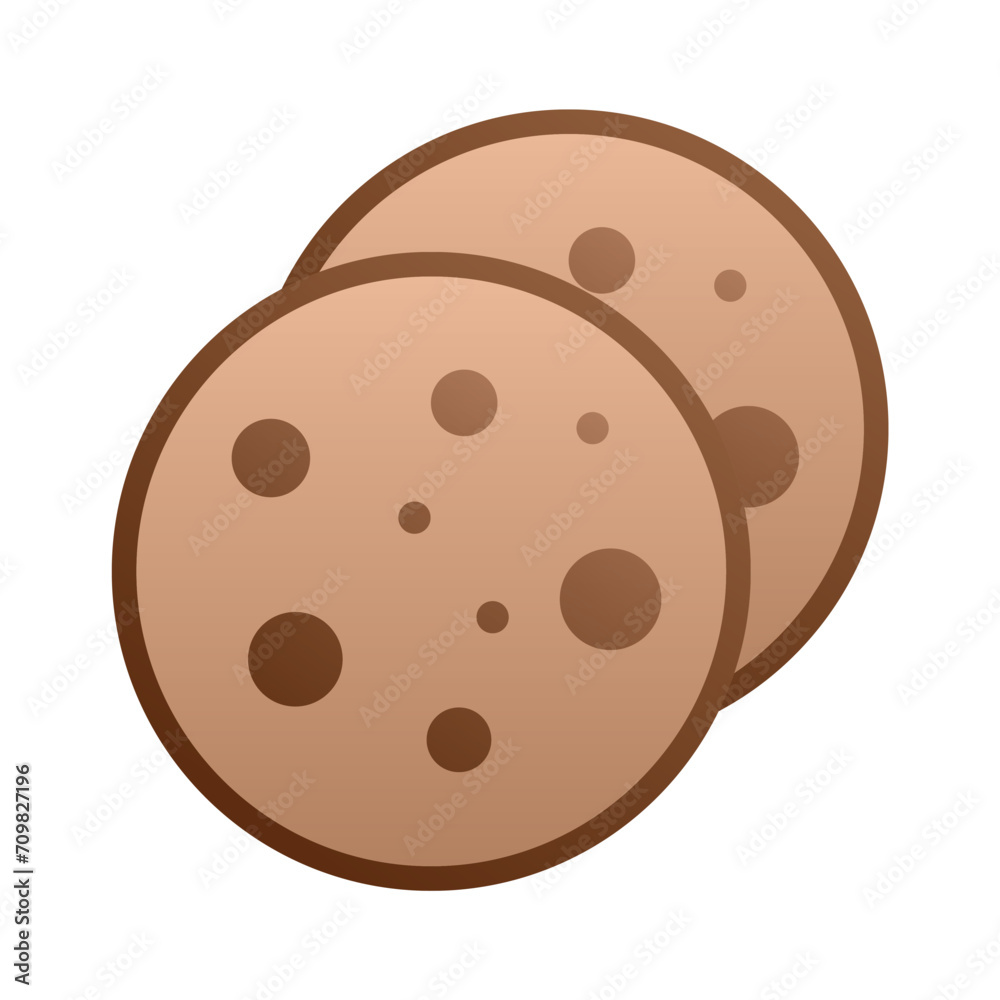 Fototapeta premium Cookie icons, minimalist vector illustration and transparent graphic element. Isolated on white background