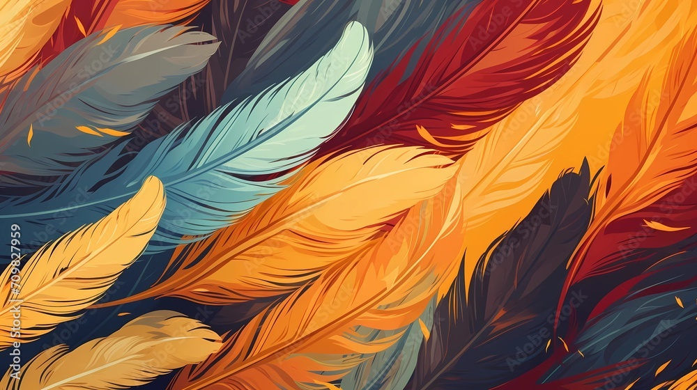 bird feathers background pattern, banner, wings background picture, seamless background