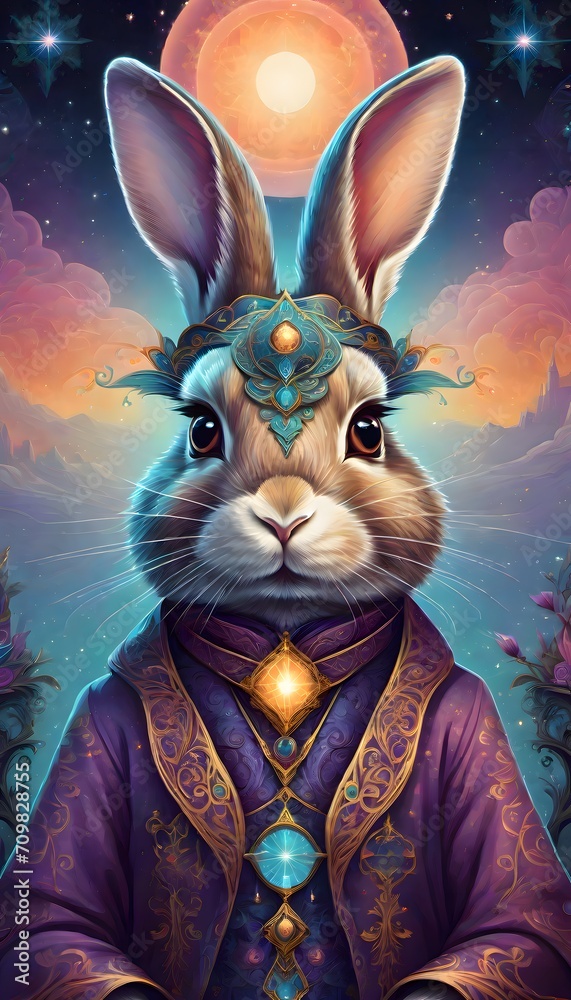 Vibrant Rabbit Character, Generative AI, Generative AI Vibrant Rabbit Character, Generative AI, Generative AI