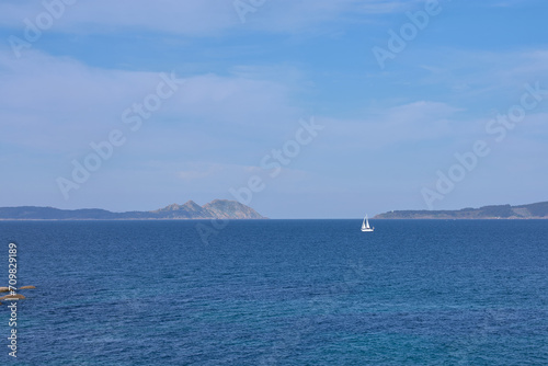 Walking through Cabo Estay you can see the small archipelago that protects the R  a de Vigo called Cies Islands where the beach is considered the best in the world.