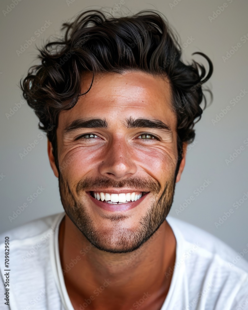 Handsome man smiling portrait Handsome man smiling portrait