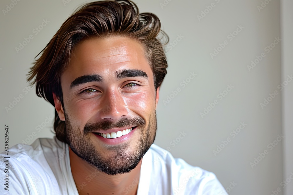 Handsome man smiling portrait