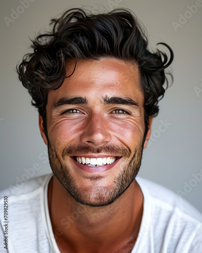 Handsome man smiling portrait