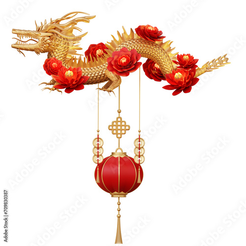 Bild auf Leinwand 3D Chinese New Year of Dragon