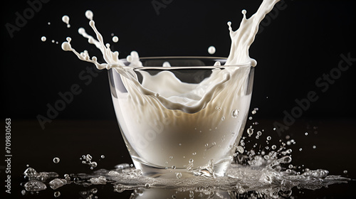 fresh milk in cilinder glass  photo