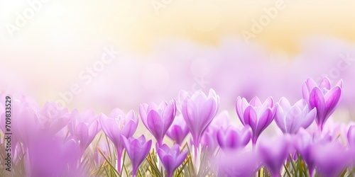 website banner showing beutiful spring flowers - generative ai photo