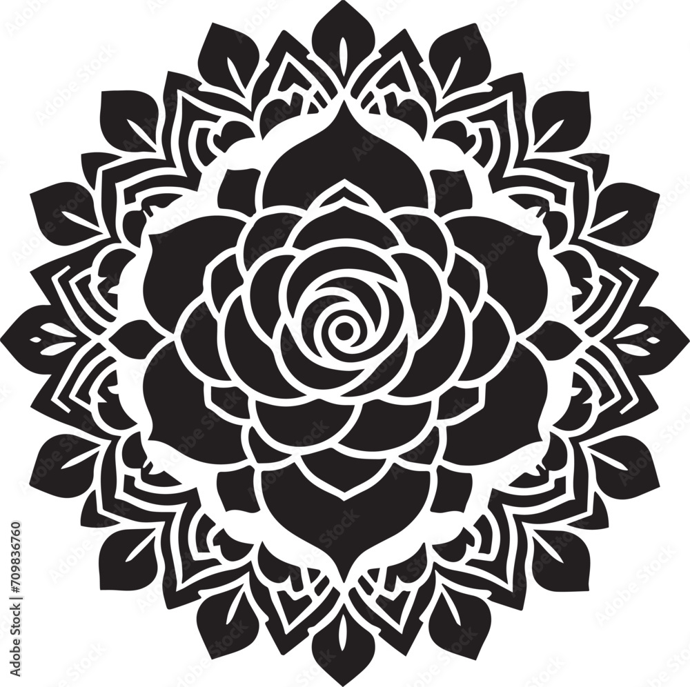 Flower Coloring Page Illustration. Flower Coloring Page Illustration.