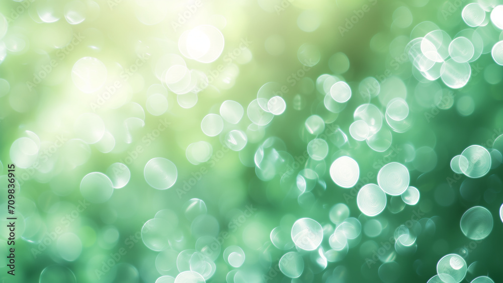 Obraz premium White Bokeh on Green