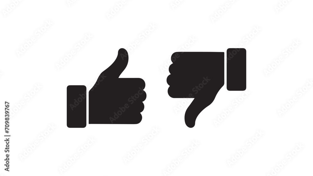 Thumb up & thumb down icon. like symbol. Vector icon Thumb up & thumb down icon. like symbol. Vector icon