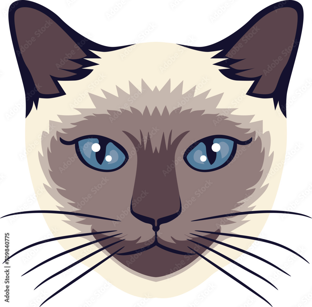 Fototapeta premium big face of cat cartoon icon