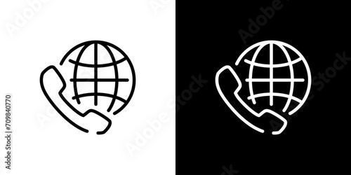 シンプルな国際電話アイコン