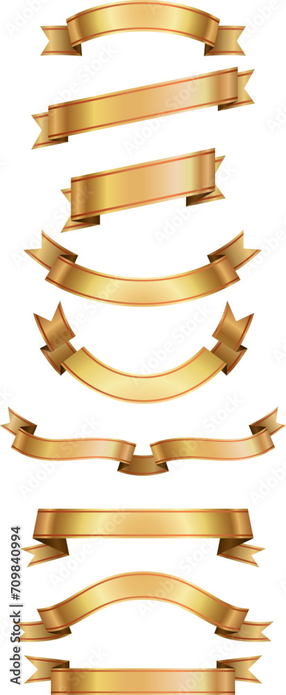 Gold Ribbon icon royalty vector