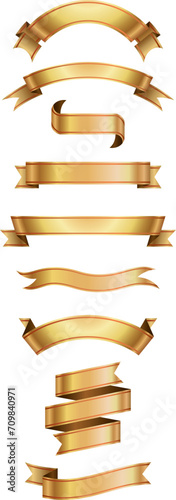 Gold Ribbon icon royalty vector