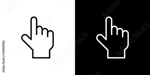 シンプルな指差しの手アイコン photo