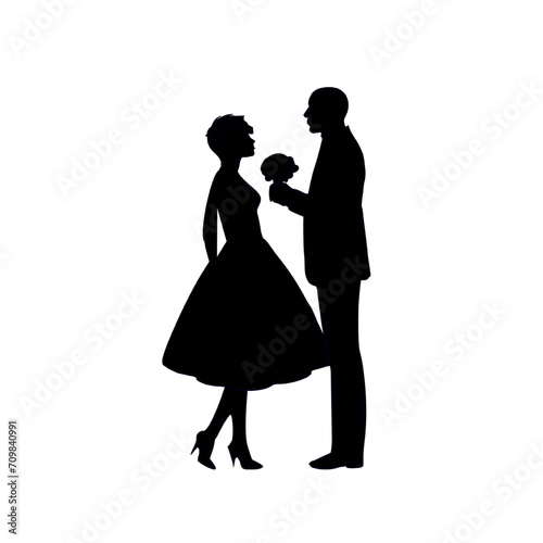 silhouette of bride and groom silhouette of valentine couple happy valentine's day