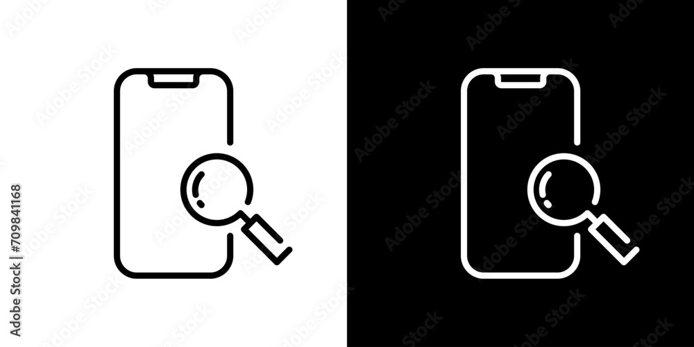 シンプルなスマホ検索アイコン シンプルなスマホ検索アイコン