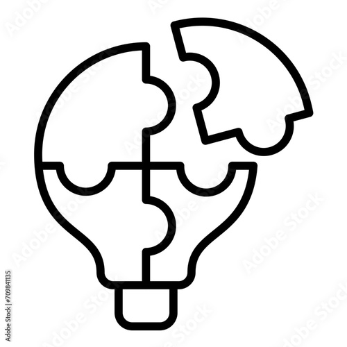 Creative Puzzle icon vector image. Can be used for Design.