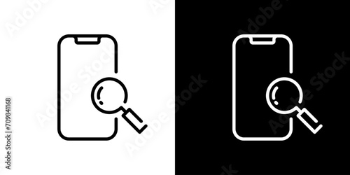 シンプルなスマホ検索アイコン