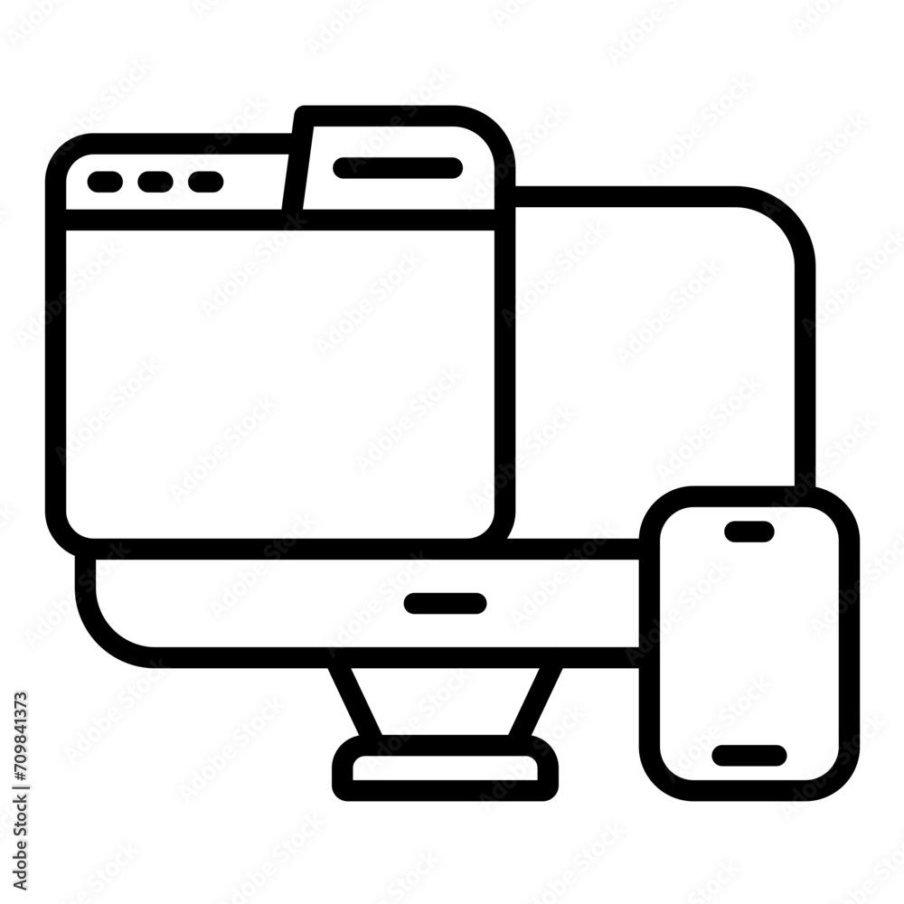Responsive Design icon vector image. Can be used for Design.