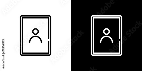 シンプルなタブレットの人アイコン
