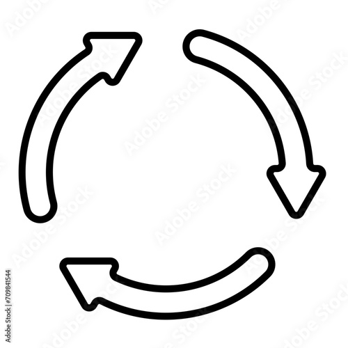 Refresh icon vector image. Can be used for User Interface.