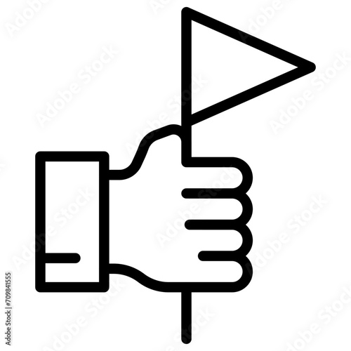 Capture The Flag icon vector image. Can be used for Game Design.