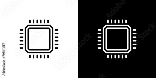 シンプルな電子回路アイコン photo