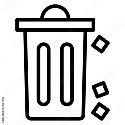 Garbage icon vector image. Can be used for Cleaning.