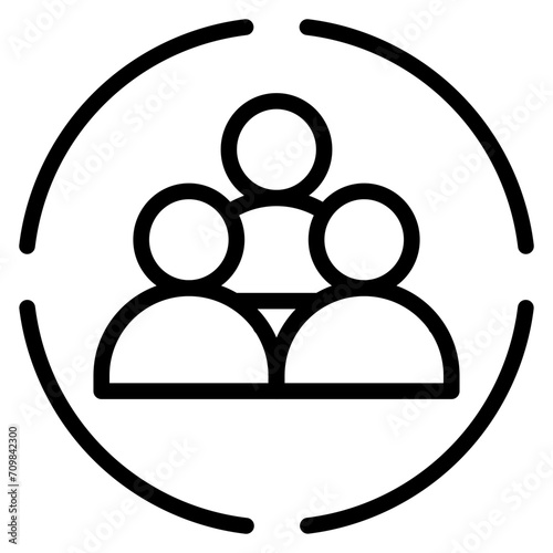 Community icon vector image. Can be used for Crowdfunding.