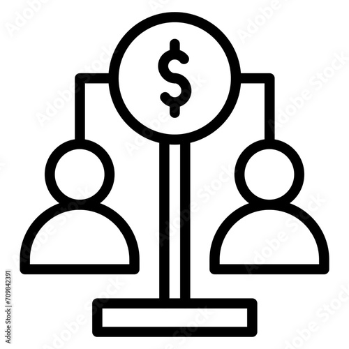 Equity Crowdfunding icon vector image. Can be used for Crowdfunding.